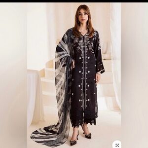 Elegant Black Embroidered Dress